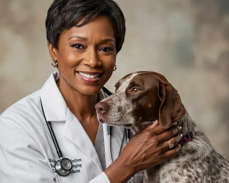 Veterinarian with Dog